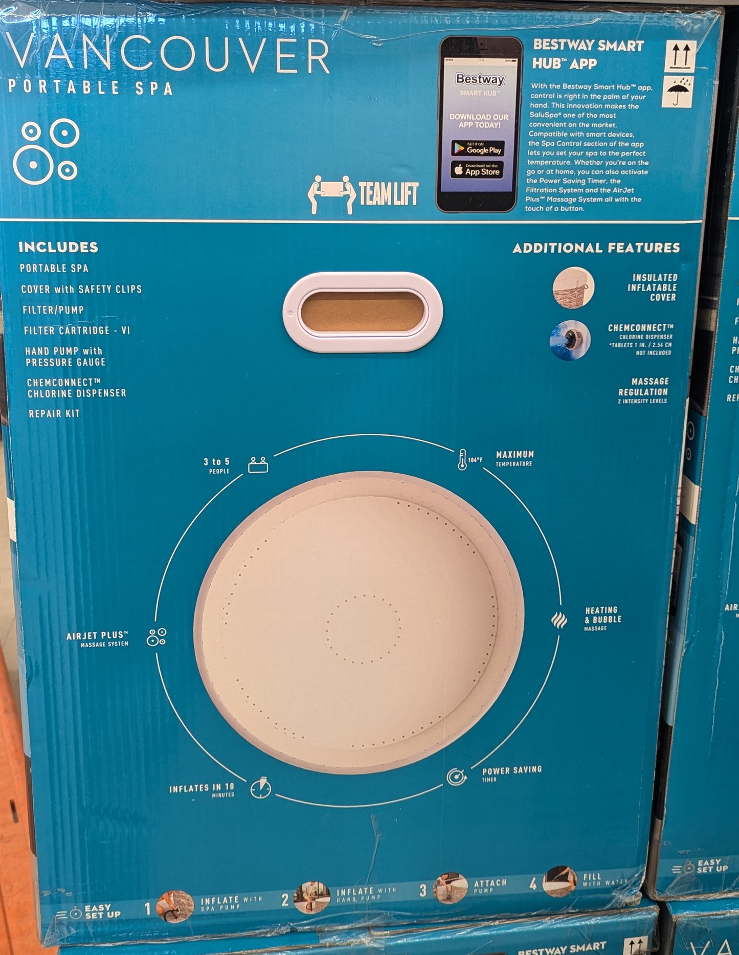 SaluSpa 61" X 24" Vancouver AirJet Plus Hot Tub - NEW IN BOX