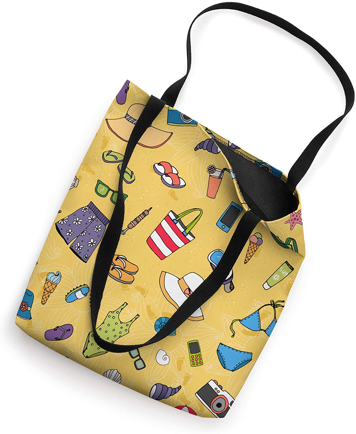 Summer "Cute Beach Items" Graphic Tote